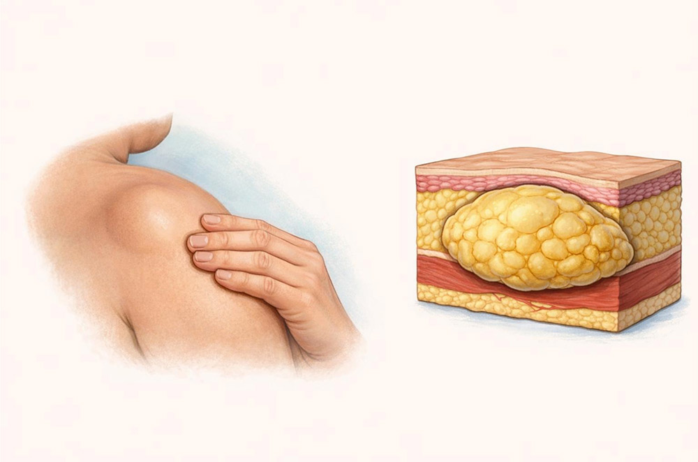 Lipoma ir visizplatītākais labdabīgais zemādas audzējs